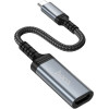 Hoco Cable Usb C To Hdtv Conversion Cable 4K 30Hz 0,2 m UA43A Metal gray