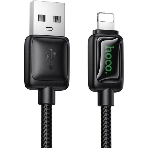 Hoco Cable With Lcd Usb A To Lightning 2,4A 1,2 m U146 black