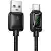 Hoco Cable With Lcd Usb A To Usb C 3A 1,2 m U146 black