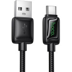 Hoco Cable With Lcd Usb A To Usb C 3A 1,2 m U146 black