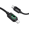 Hoco Cable With Lcd Usb C To Usb C 3A 60W 1,2 m U146 black