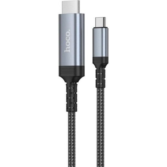 Hoco Screen Mirroring Cable Usb C To Hdmi 4K 30Hz 1,8 m UA43 Metal gray
