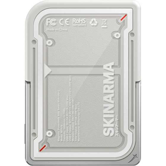 Skinarma Powerbank Nexus Mecha Magnetic Kick-Stand 5000mAh 20W Pd USB-C Magsafe Grey - (SK-PB5KNEXUS-MECLGY)