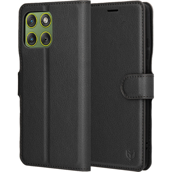 Techsuit - Leather Folio - Motorola Edge 70 - Black