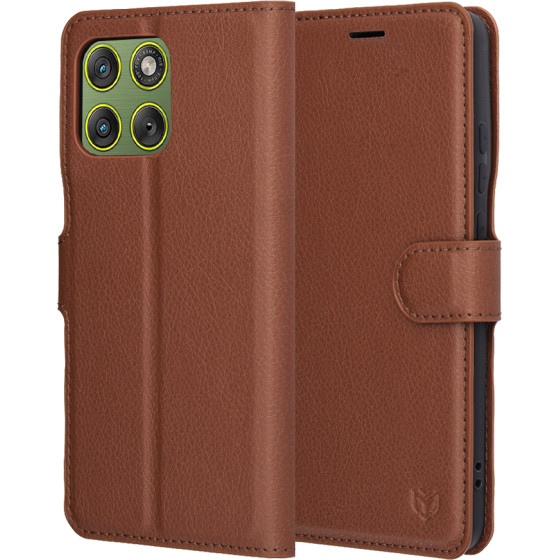 Techsuit - Leather Folio - Motorola Edge 70 - Brown
