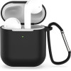 Techsuit - Silicone Case - For For Airpods 1 / Airpods 2, Smooth Ultrathin Material - Black
