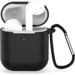 Techsuit - Silicone Case - For For Airpods 1 / Airpods 2, Smooth Ultrathin Material - Black