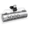 Usams PB79 Mini Tail Plug Portable Power Bank 3000mAh USB-C Silver - (3KCD24802)