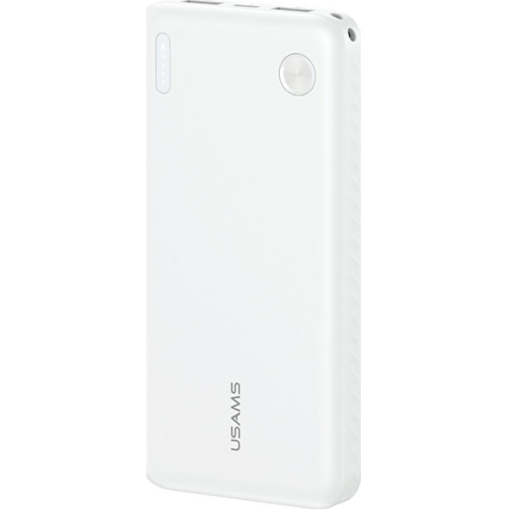 Usams PB83 Power Bank 2xUSB-A 1xUSB-C 10000mAh White - (10KCD25302)