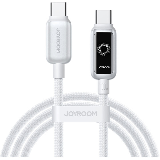 Joyroom S-A55 Starflight 100W USB-C - USB-C Cable 1.2m - White - (S-A55 C-C 100W 1.2 white)