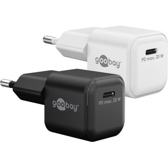 Goobay USB-C Pd Gan Fast Charger Nano (20 W) Black - (79150)
