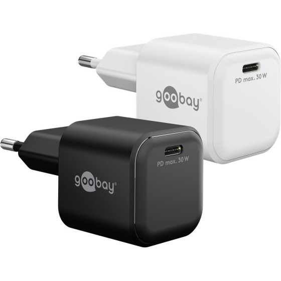 Goobay USB-C Pd Gan Fast Charger Nano (30 W) Black - (79152)