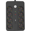 Powertech ��������� ��������� 8 ������, �� Usb & USB-C �����, 16A, 1.5m, ����� - (PT-1535)