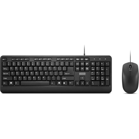 Lenovo 160 Keyboard Mouse Included Home/Office Usb Us English Black - (GX31L52655)