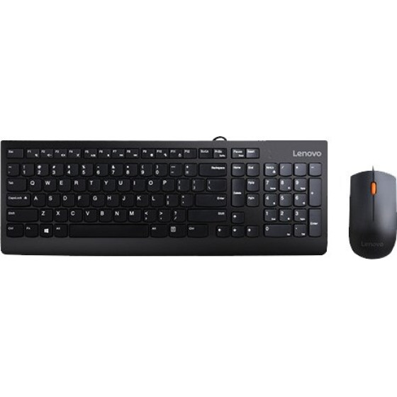 Lenovo 300 Keyboard Mouse Included Universal Usb Qwerty Us English Black - (GX30M39606)