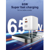 Ldnio ��������� ������ Q2617 �� ������� USB-C, EU/UK/Us �����, USB/USB-C, 65W, GaN, ������