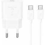 XO Design Wall Charger L167, 25W, 3A, 1 x USB-C, With USB-C Cable, White
