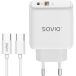 SAVIO Mobile Device Charger Universal White Ac Fast Charging Indoor - (LA-13)