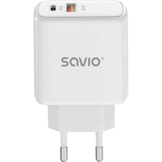 SAVIO Mobile Device Charger Universal White Ac Fast Charging Indoor - (LA-12)