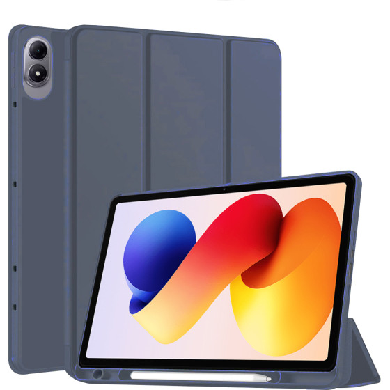 Techsuit - Flex Trifold (With Pencil Holder) - Xiaomi Redmi Pad 2 Pro - Dark Blue