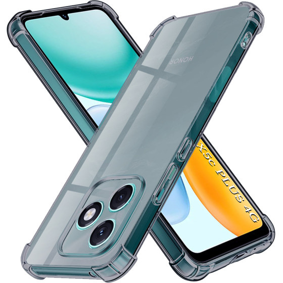 Techsuit - Shockproof Clear Silicone - Honor X5c Plus - Smoke Black