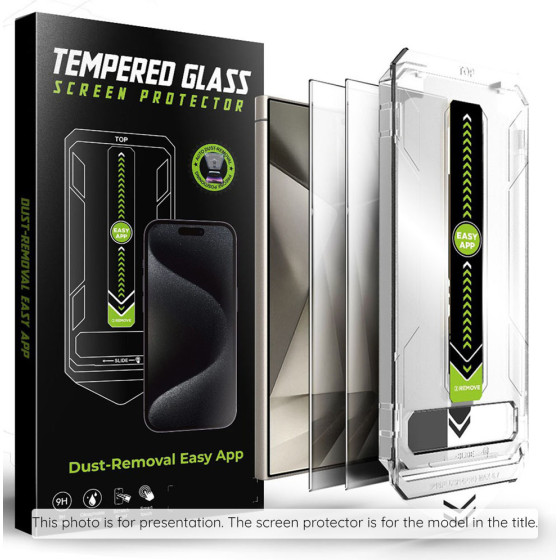 Techsuit - [Fingerprint Unlock Compatible] Titanglass Crystalhd (2 pack) - Samsung Galaxy S25 Fe - Privacy