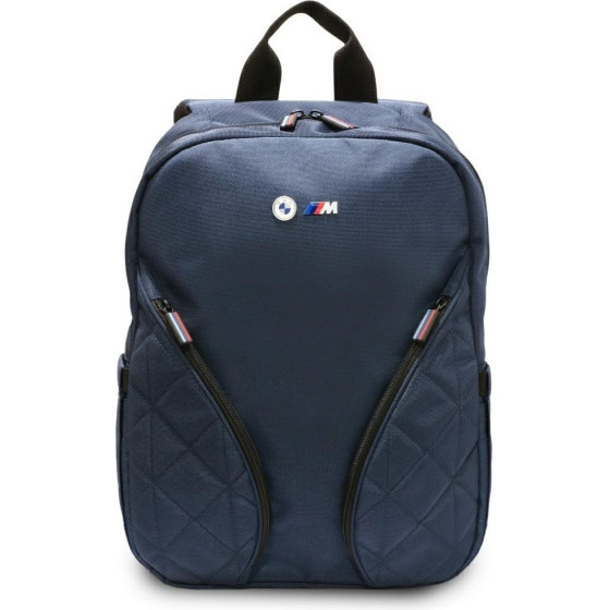 BMW Backpack Nylon Pockets & Metal Logo 16 Navy - (BMBP15PNYPOV)