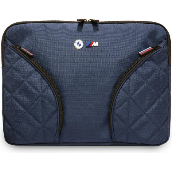 BMW Bag Nylon Pockets & Metal Logo Sleeve 14 Navy - (BMCS14PNYPOV)