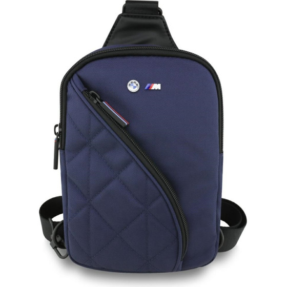 BMW Phone Bag Nylon Pocket & Metal Logo Crossbody Navy - (BMCPBPNYPOV)