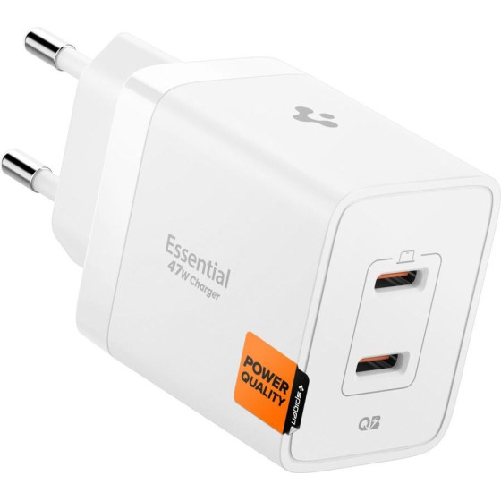 Spigen Essential EE472EU 2-Port Network Charger 47W White - (ACH08707)