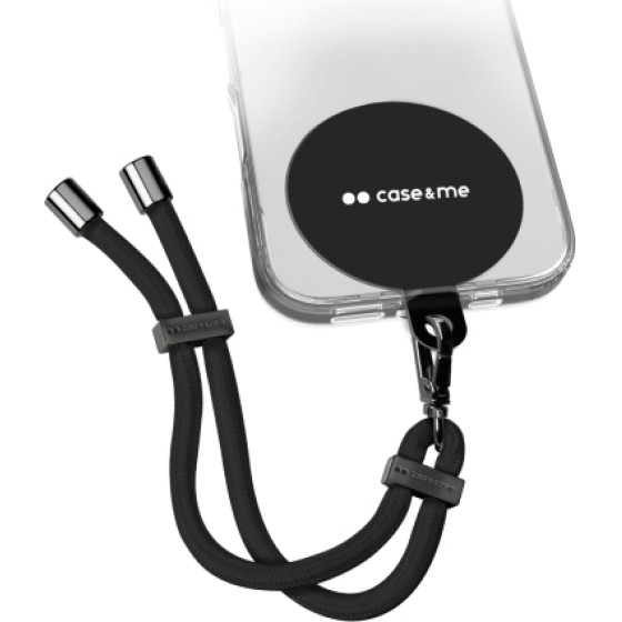 SBS Case Me Neck Strap Lanyard With Patch For Smartphones Black - (CMUNILACEBRACK)