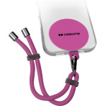 SBS Case Me Neck Strap Lanyard With Patch For Smartphones Pink - (CMUNILACEBRACP)