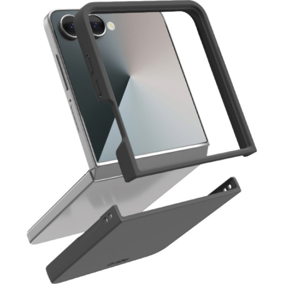 SBS Silicone Case Samsung Z Flip 7 Black Backcover - (ILCOVSAZFLIP7K)