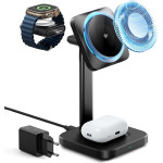 ESR - Cryoboost Charging Station - For Apple Devices, With Adapter, Detachable Watch Charger, Qi2.2, 35W - Black - (2C5880861)