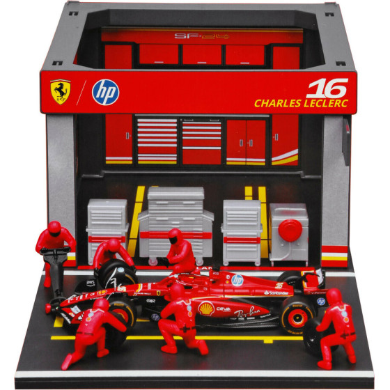 Lampa ����������� Pit Stop Ferrari SF-24 Leclerc 1:43 Burago 1���. - (BU36862L)