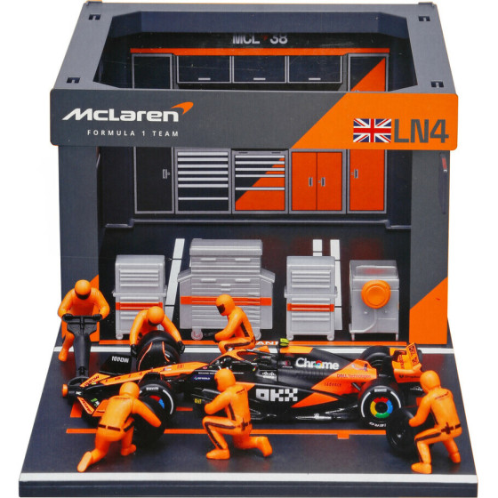 Lampa ����������� Pit Stop Mclaren MCL38 Norris 1:43 Burago 1���. - (BU38451N)