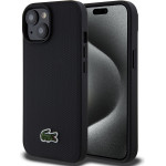 LACOSTE Iconic Petit Pique Woven Logo Magsafe Case For Iphone 15 Black - (LCHMP15SPVCK)