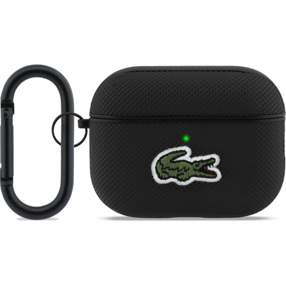 LACOSTE Petit Pique Croc Logo Patch Case For Airpods Pro 3 Black - (LCAP3PVCK)
