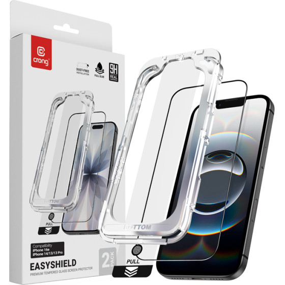 Crong Easyshield 2-Pack - Tempered Glass For Iphone 16e / Iphone 14 / Iphone 13 / Iphone 13 Pro (2 pieces) - (CRGES2PIP16E)