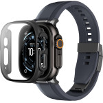 AmazingThing Radix Glass Screen Protector With Case For Apple Watch Uitra 3 49mm - Black - (AIW49RBK)