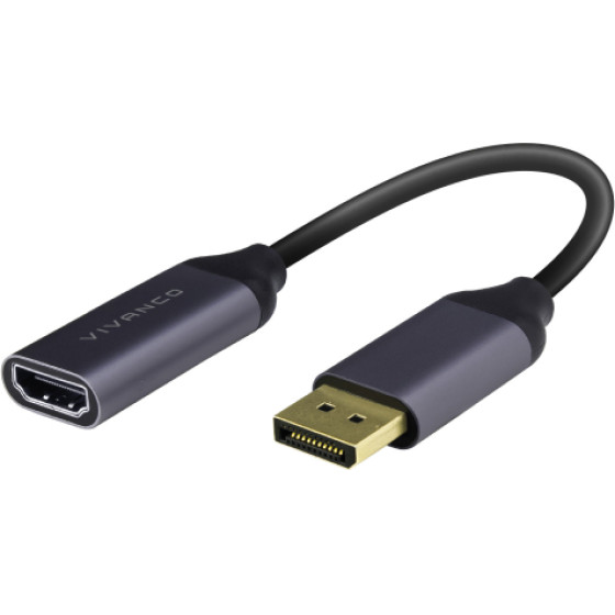 Vivanco Adapter Displayport To Hdmi 0.1m - (VNITDPHDMIMET)