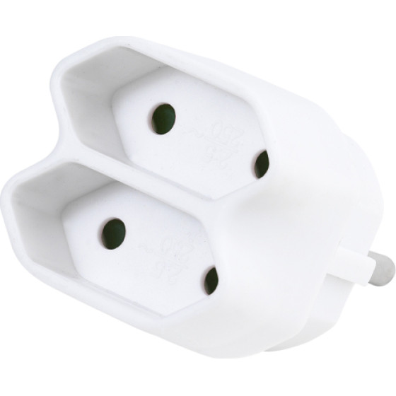 Vivanco Adapter Schuko To 2X Euro Socket - (VVELADASCH2EUW)