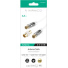 Vivanco Antenna Cable 2m Coax PLUG-Coax Socket 90 Db With Adapter Included White - (VVAN20MMMETW)