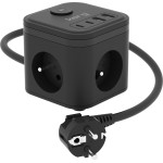 Inne Kerg 3-Socket Power Cube + Fast Charger USB-A+USB-C 1.5m 3x1.5mm2 H05VV-F 16A/250V~ Smart black