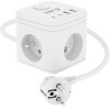 Inne Kerg 3-Socket Power Cube + USB-A+USB-C Charger 1.5m 3x1.5mm2 H05VV-F 16A/250V~ Smart white