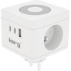 Inne Kerg Smart 2-Socket Power Cube + USB-A + USB-C Charger + Led Lamp 16A/250V~ white