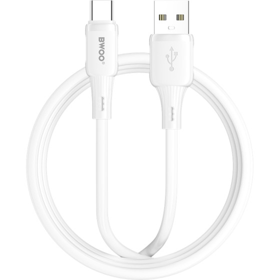 BWOO 3A Silicone Cable X329C USB-C 3A 1m white