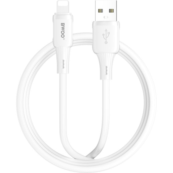 BWOO 3A Silicone Cable X329L USB-C - Lightning 3A 1m white
