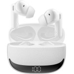 BWOO Bluetooth Earphones BW40 Tws Anc With Lcd Display white