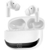 BWOO Bluetooth Earphones BW40 Tws Anc With Lcd Display white